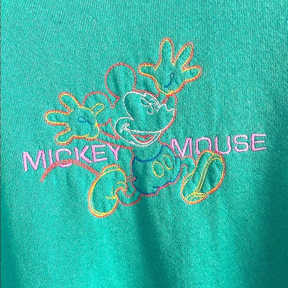 Disney Mickey Mouse Teal Sweatshirt - Picture 7 of 14